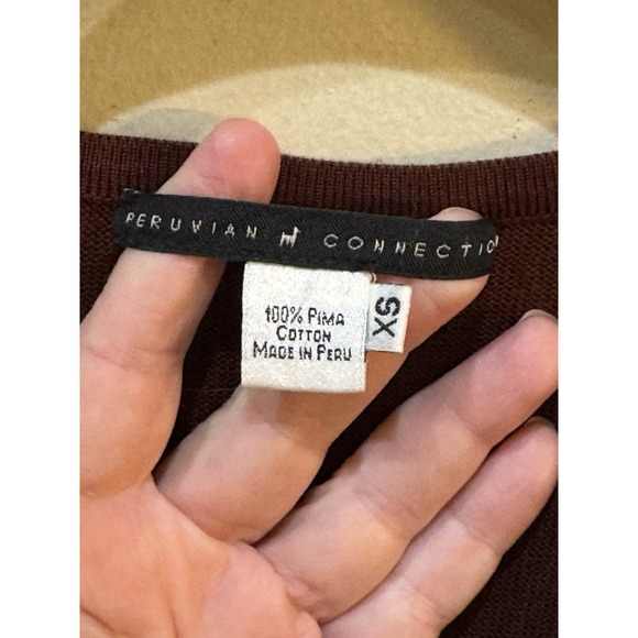 Peruvian Connection Long Sleeve Pima Cotton Sweater Dress Tribal Size XS - Picture 7 of 12